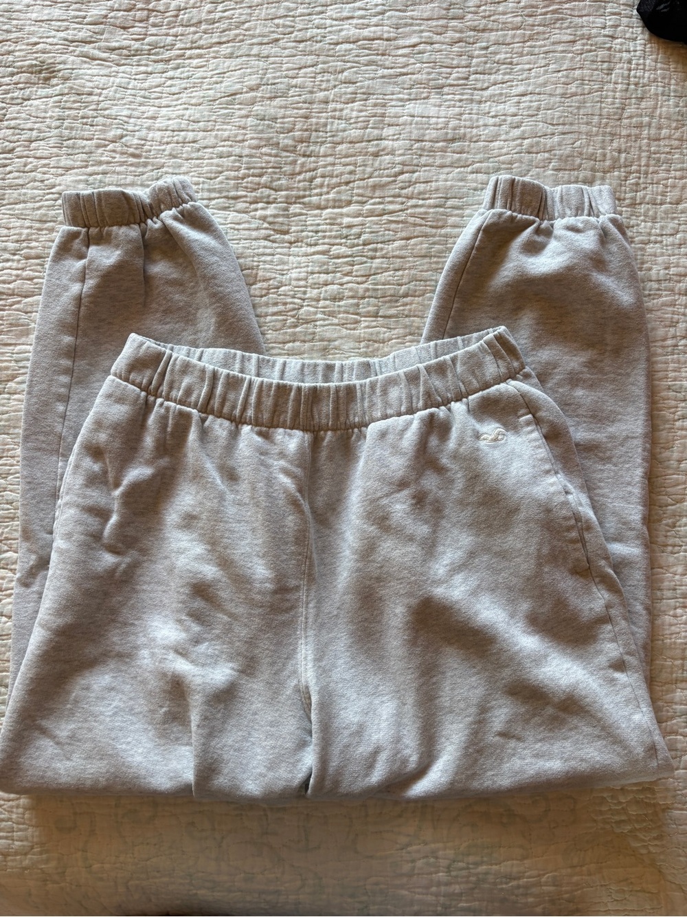 Hollister Light Gray Sweatpants with Elastic Waist